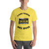 California Ski Bum Black License Plate T-Shirt, black text - Image 11