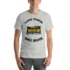 California Ski Bum Black License Plate T-Shirt, black text - Image 7